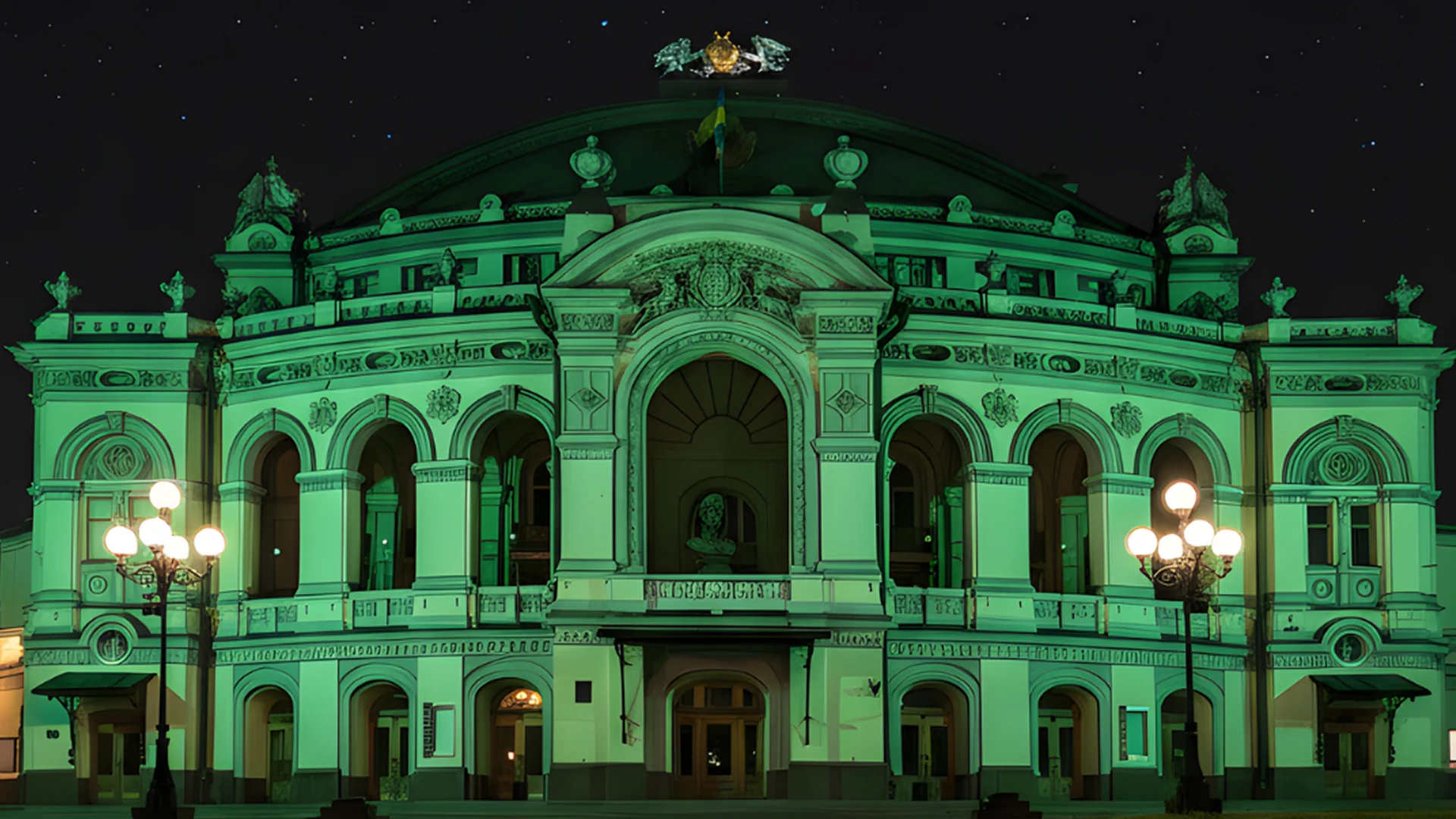 Мавка засвітила зеленим споруди України